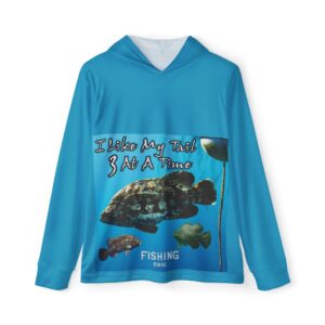 Sports Hoodie - Fishing Enthusiast 'I Like My Tail 3 At A Time' Wicking Hoodie