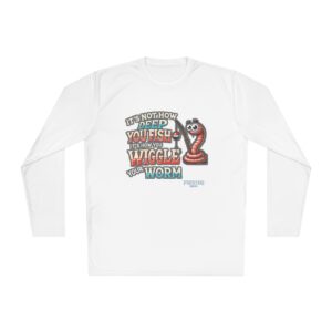Funny Fishing Long Sleeve Tee - 'It's Not How Deep You Fish, It's How You Wiggle Your Worm'