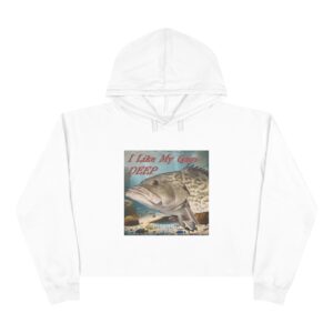 Funny Fishing Crop Hoodie - "I Like My Gags DEEP"