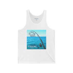 "My Rods Always Ready" Fishing Enthusiast Unisex Jersey Tank - Perfect for Summer Days!