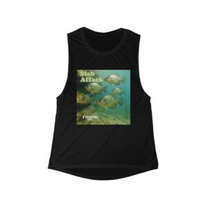 Crappie Fishing Theme Women's Flowy Muscle Tank, Summer Style, Beach Wear, Fishing Gift, Casual Outfit, Gifts for Anglers