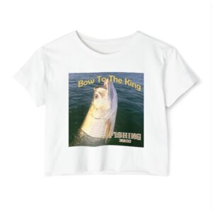 Bow To The King Tarpon Enthusiast Women's Festival Crop Top | Bow To The King Graphic Tee, Summer Outing Shirt, Gift for Fisherwomen, Outdoor [...]
