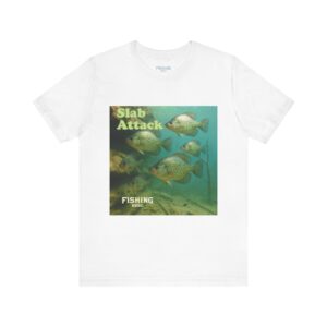 Slab Attack Crappie Fishing Tee, Unisex Fishing Shirt, Angler Gift, Outdoor Adventure Top, Fisherman Apparel, Great for Summer Days