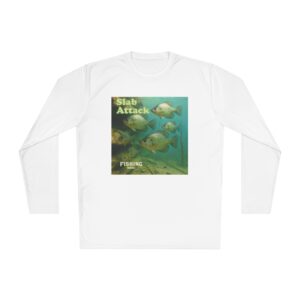 Crappie Fishing-Themed Unisex Long Sleeve Tee - "Slab Attack" Graphic Shirt, Gift for Anglers, Outdoor Apparel, Casual Wear, Fishing Gift