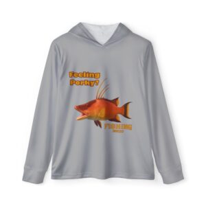 Hog Snapper Fishing Enthusiast Sports Hoodie - "Feeling Porky?" Jersey, Gift for Anglers, Outdoor Activity Wear, Fishing Gift