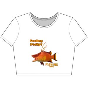 Fishing-Inspired Women's Crop Tee, Fun Fishing Gift, Summer Apparel, Casual Wear, Beach Vibes, Fishing Enthusiast Shirt