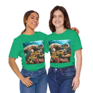 Sea Turtle T‑Shirt – 'Live Long and Prosper' Ocean Conservation Tee
