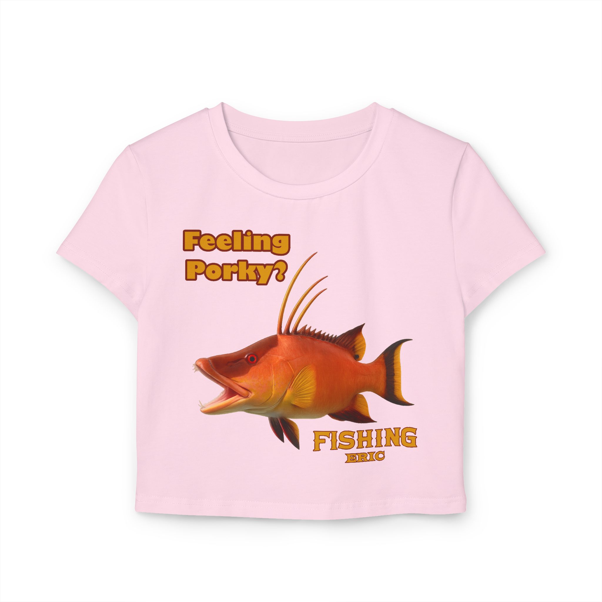 Women's Baby Tee - Playful FishingHog Snapper Baby Tee - Perfect Gift for Fisherwomen, Casual Wear, Fishing Enthusiast Tee, Summer Outfit, - Image 13
