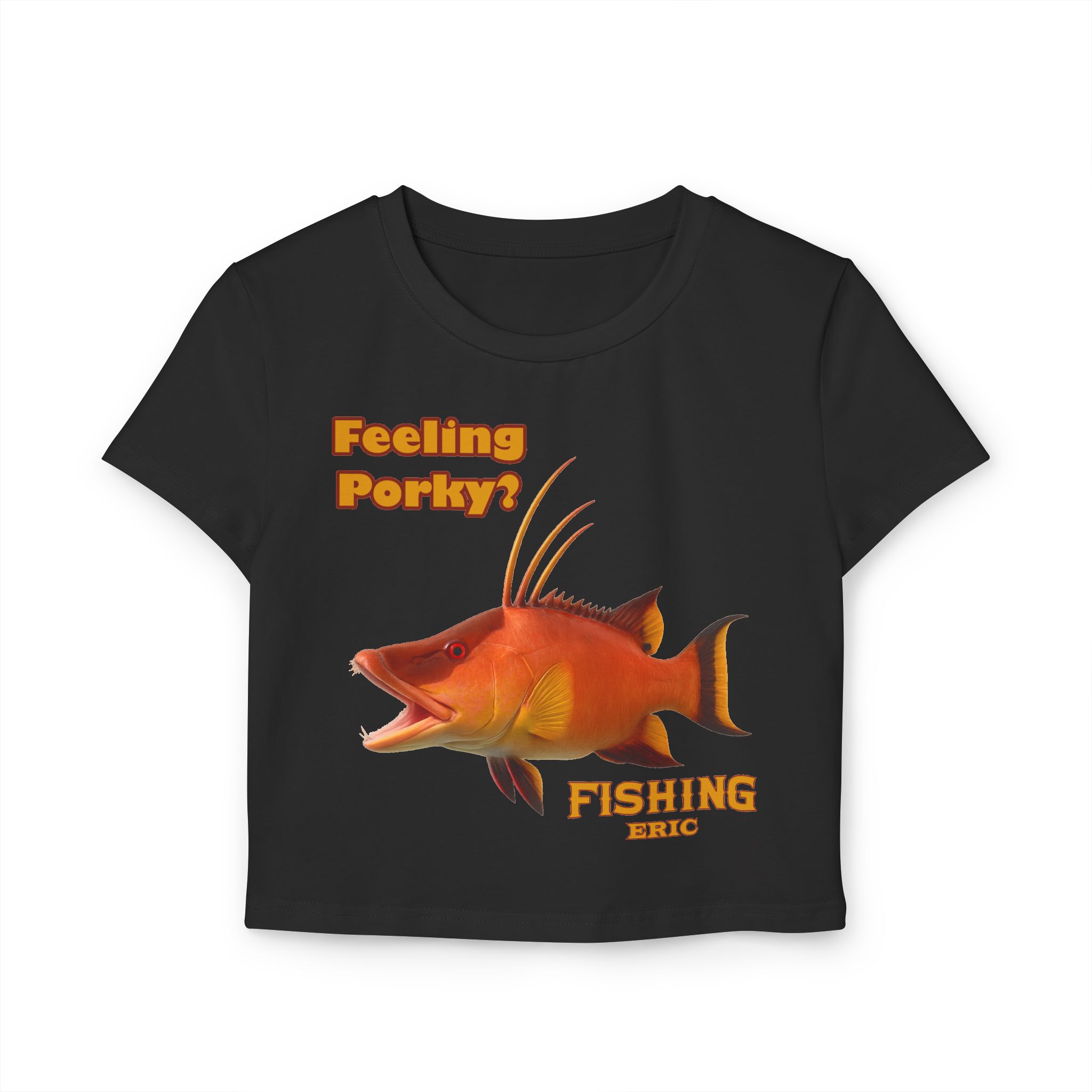 Women's Baby Tee - Playful FishingHog Snapper Baby Tee - Perfect Gift for Fisherwomen, Casual Wear, Fishing Enthusiast Tee, Summer Outfit, - Image 5