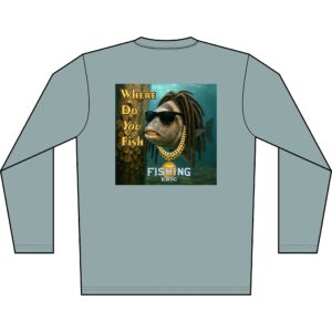 Men's Solar Fishing Long Sleeve Shirt — "Where Do You Fish" Graphic