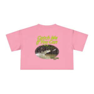 Crop Tee — "Catch Me If You Can" Snook Fishing Graphic