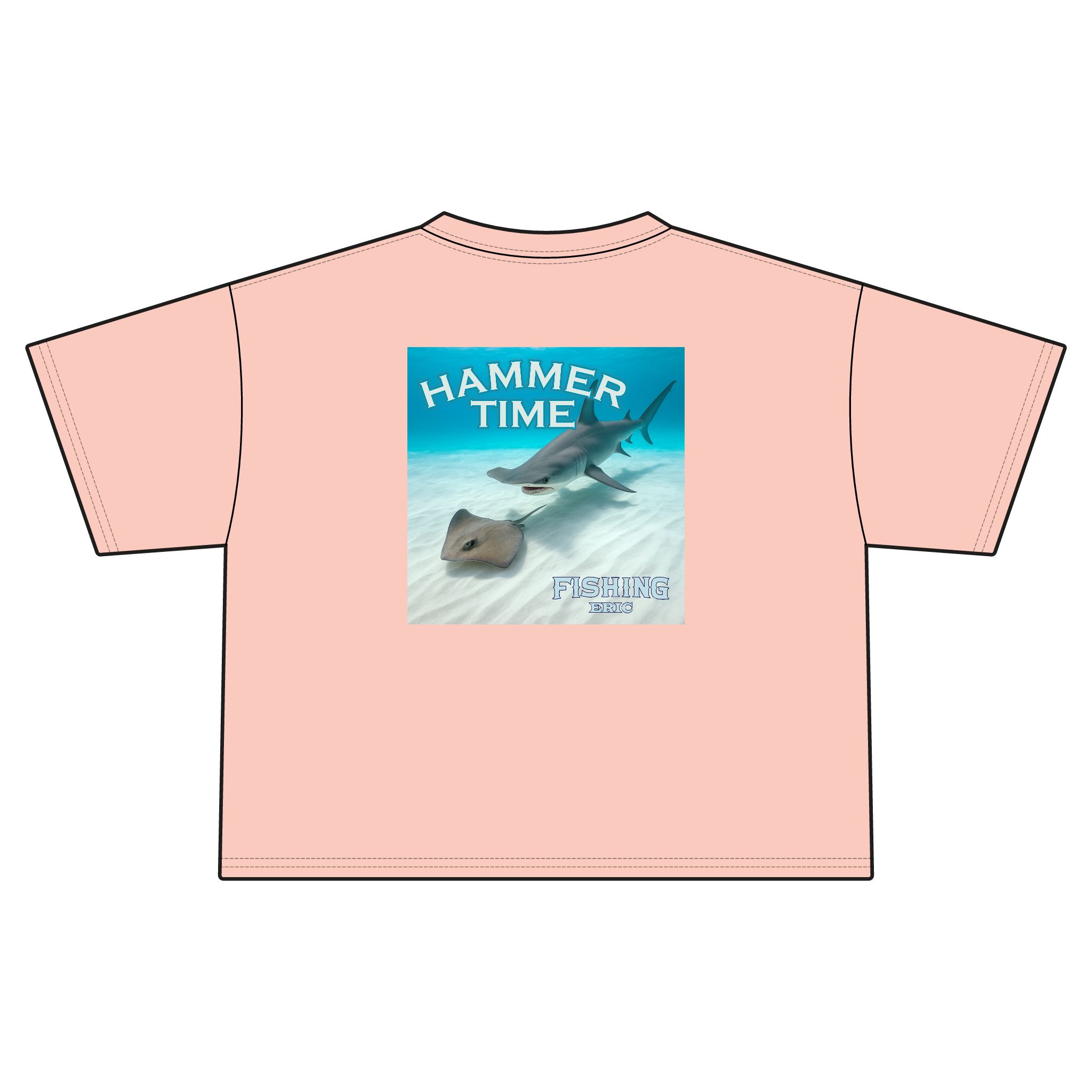 Cropped T-Shirt — "Hammer Time" Hammerhead Shark Graphic Beach Tee - Image 10