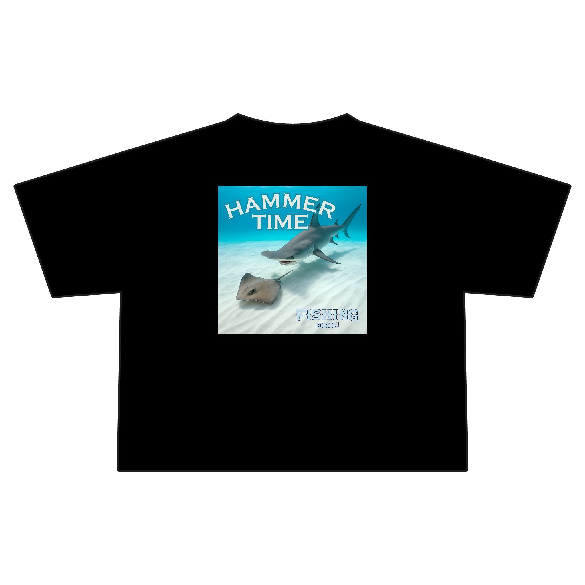 Cropped T-Shirt — "Hammer Time" Hammerhead Shark Graphic Beach Tee - Image 14