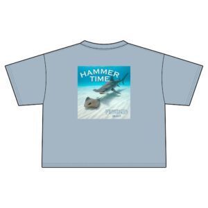 Cropped T-Shirt — "Hammer Time" Hammerhead Shark Graphic Beach Tee