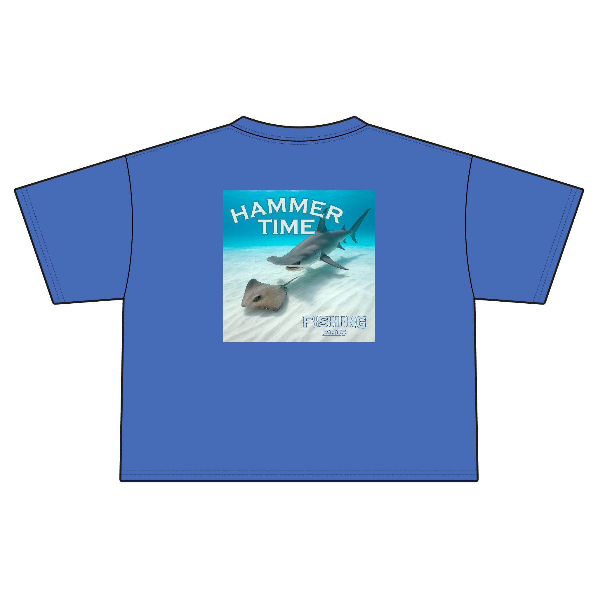 Cropped T-Shirt — "Hammer Time" Hammerhead Shark Graphic Beach Tee - Image 22