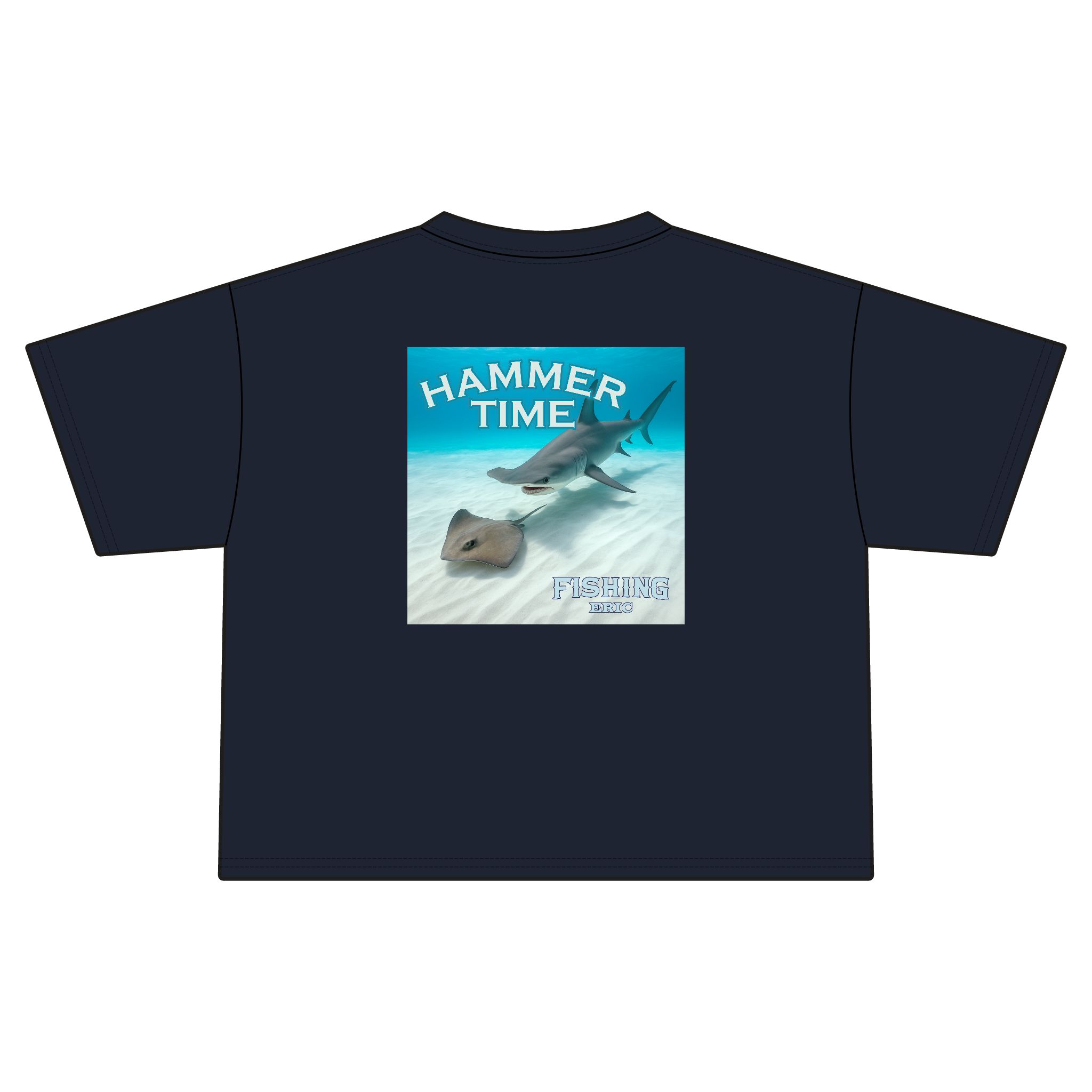 Cropped T-Shirt — "Hammer Time" Hammerhead Shark Graphic Beach Tee - Image 26