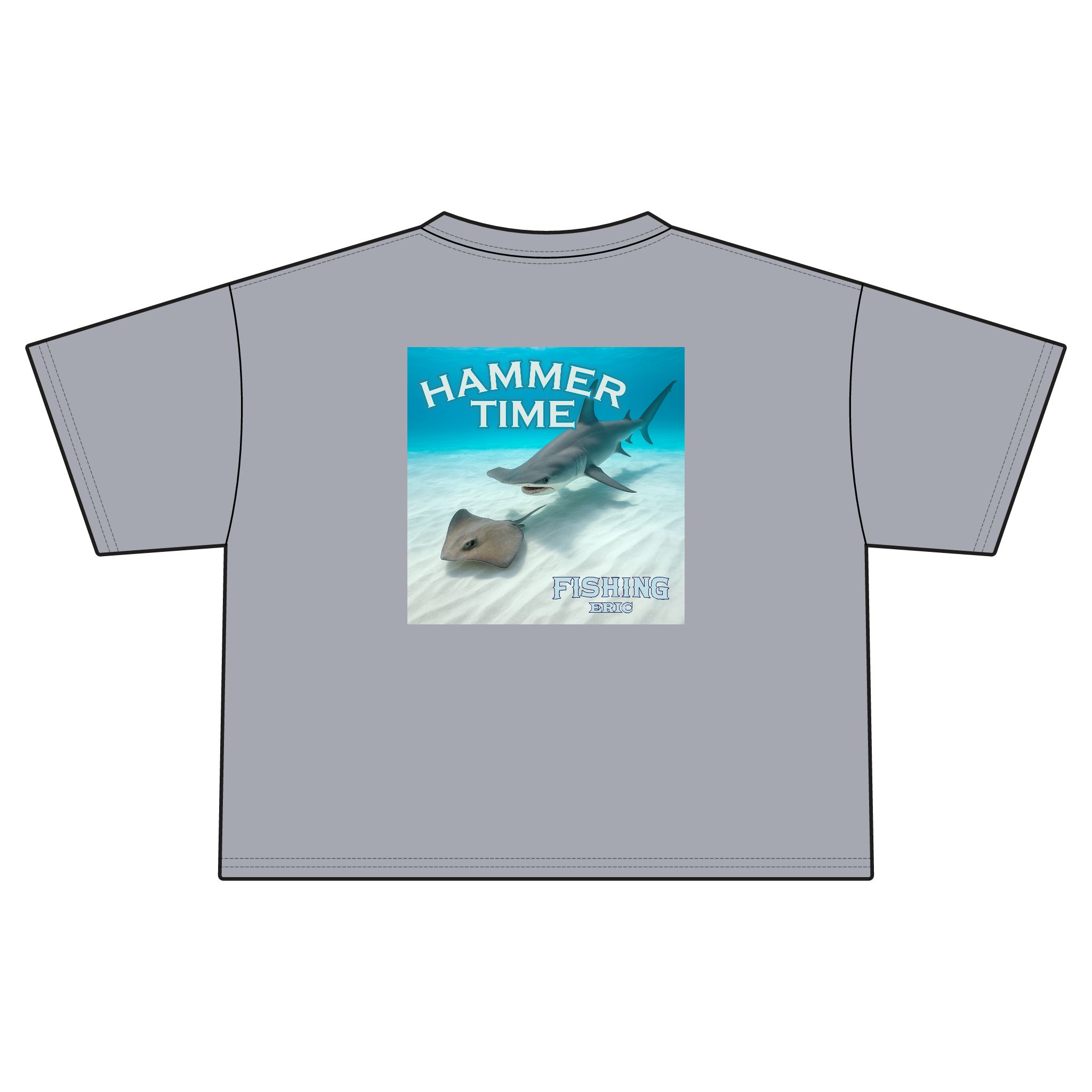 Cropped T-Shirt — "Hammer Time" Hammerhead Shark Graphic Beach Tee - Image 30