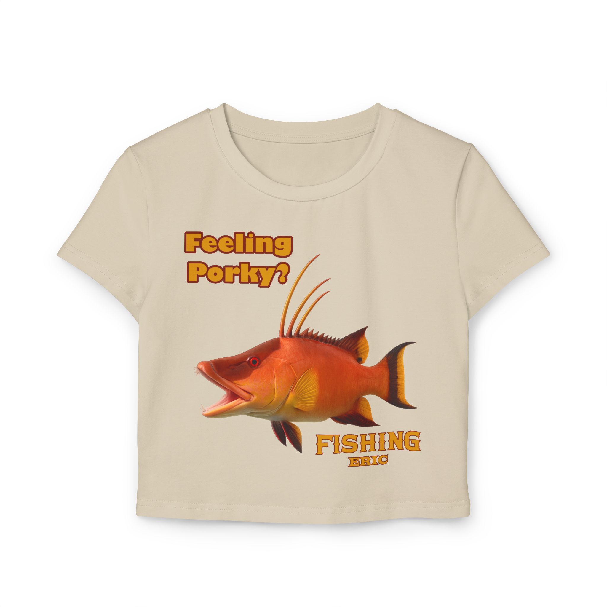 Women's Baby Tee - Playful FishingHog Snapper Baby Tee - Perfect Gift for Fisherwomen, Casual Wear, Fishing Enthusiast Tee, Summer Outfit, - Image 9