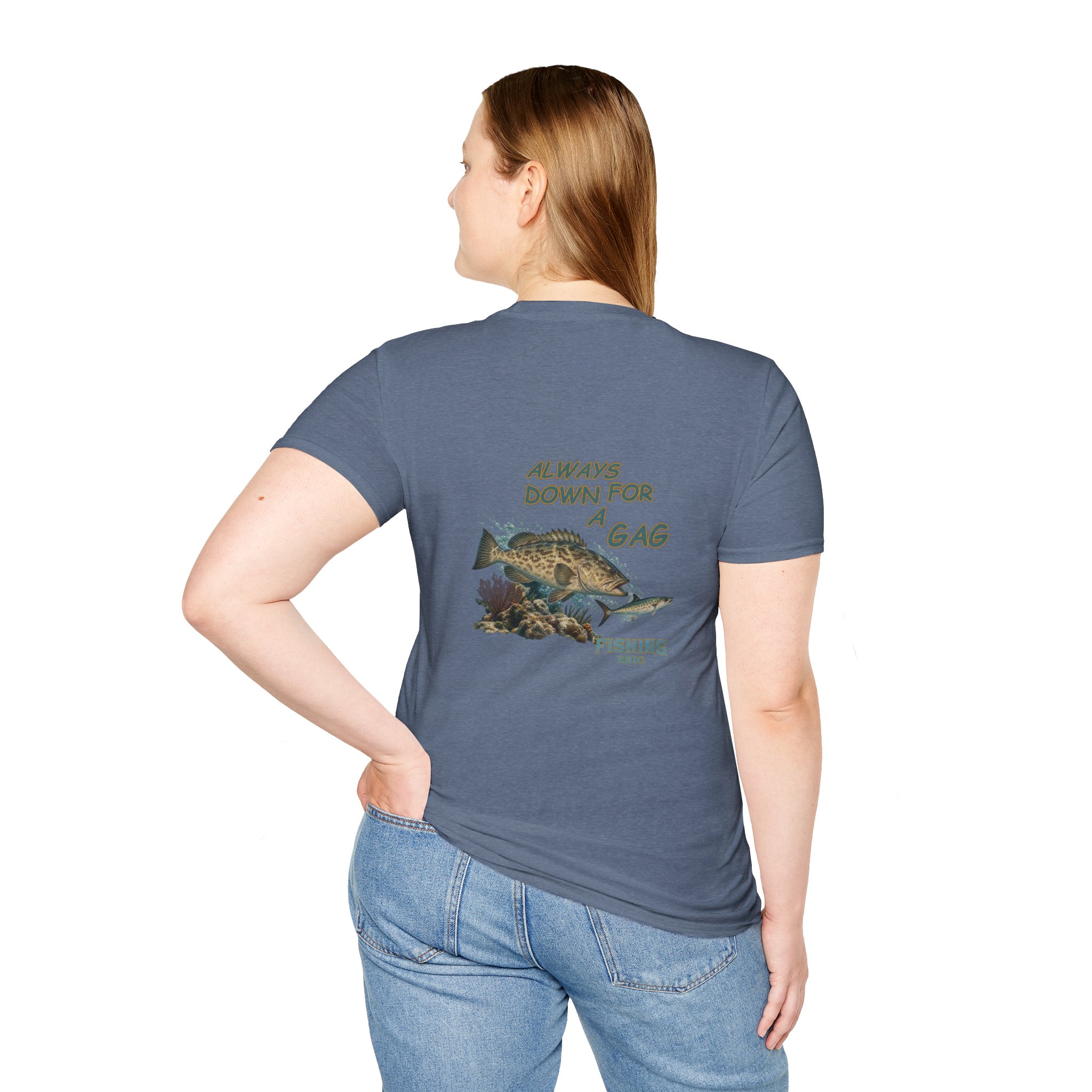 Fishing T-Shirt - "Always Down for a Gag" Grouper Graphic Tee - Image 30