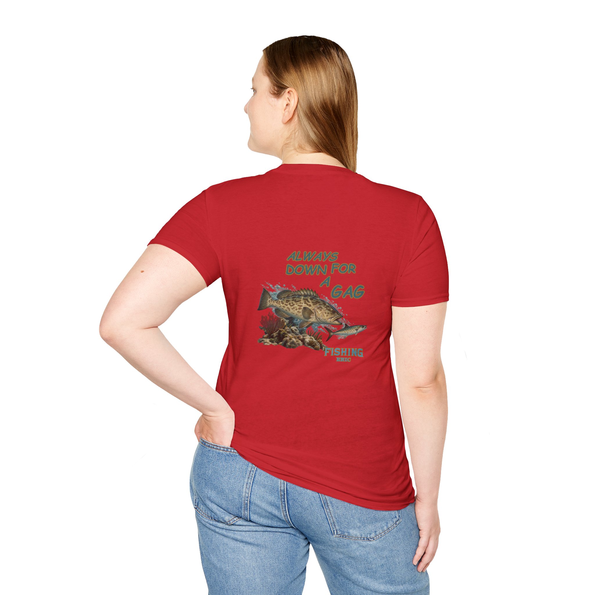 Fishing T-Shirt - "Always Down for a Gag" Grouper Graphic Tee - Image 45