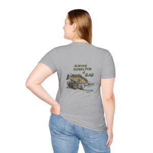 Fishing T-Shirt - "Always Down for a Gag" Grouper Graphic Tee