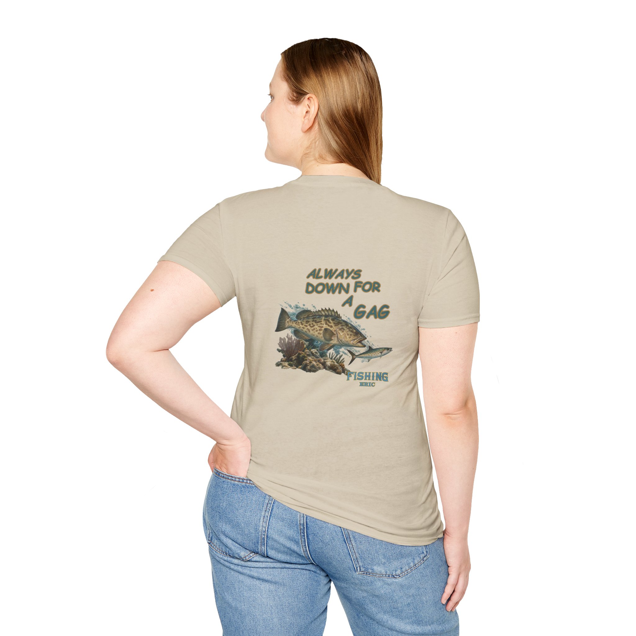 Fishing T-Shirt - "Always Down for a Gag" Grouper Graphic Tee - Image 20