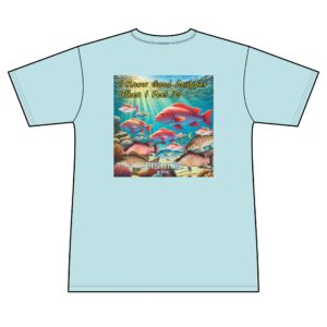 Men's Solar T-Shirt — Colorful Red Snapper Fishing Graphic