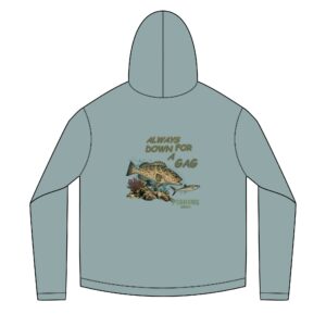 Fishing Hoodie — "Always Down for a Gag" Fish Graphic Pullover