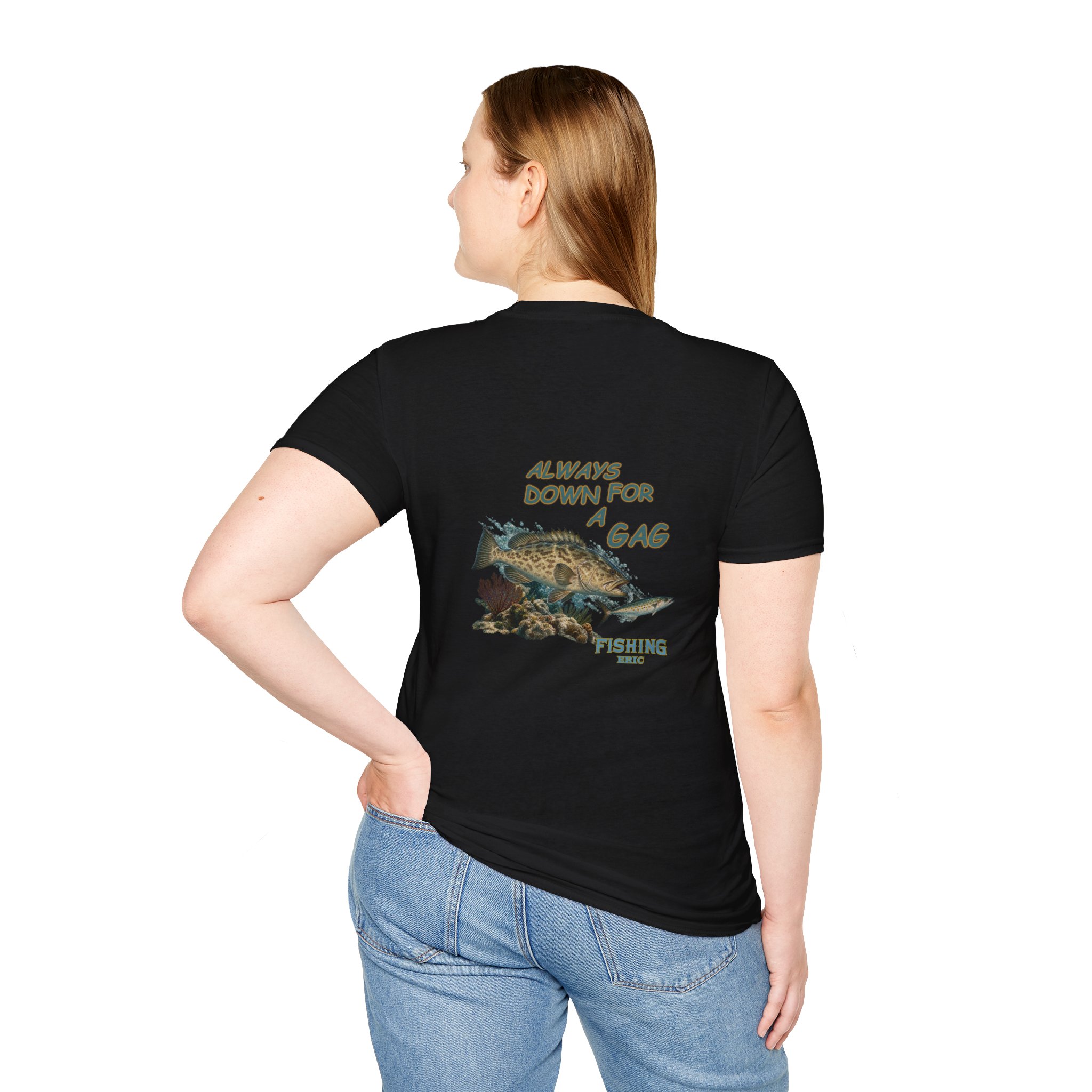 Fishing T-Shirt - "Always Down for a Gag" Grouper Graphic Tee - Image 15