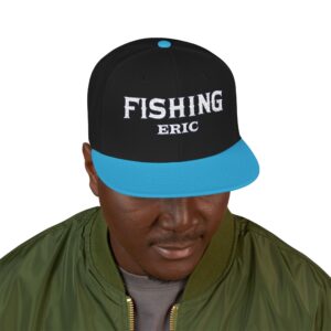 FishingEric Embroidered Snapback Hat — Personalized "Fishing" Cap