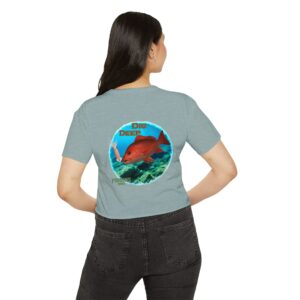Festival Crop Top — “Dig Deep” Red Snapper Graphic