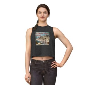 Fishing Crop Top — "I Like My Gags Deep" Gag Grouper Tank for Women