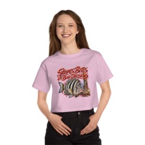 Strokes Bites Bad Decisions Fishing Cropped T-Shirt